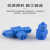 POM塑料塑钢接头快速拧气动螺纹直通弯头蓝色耐酸碱三通气管接头 黑色
