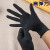 手套发型师专用黑色乳胶耐磨烫染发工作洗头薄款高弹性 颗粒黑色手套十双 M