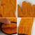 短款牛皮电焊手套焊工焊接耐磨耐用隔热加棉保暖无缝防护手套 黄布二指(普通款) XL