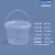 水杉LC-0.5L透明色塑料桶开口桶提手方桶水剂样品分装桶化工液体桶500ML