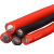 举山 特软硅胶线电源线 1AWG 50平方/600V 1米 红色 镀锡铜 锂电池新能源耐高温电线