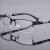 山头林村定制适用于电焊眼镜焊工专用眼镜男防蓝光辐射半框平光镜 炫酷黑色无度数眼镜防蓝光+ 镜