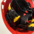 者也 F2抢险救援头盔 微型消防站配置防火耐热抗杂韩式红色安全帽带灯架 头盔+护目镜