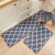 北欧简约长条厨房PVC皮革地垫 可擦洗防水防油防滑垫耐磨地毯 水中影-薄墨色 45*150cm
