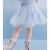 鲁伊森蓝色纱裙半身裙 女童卡通童装儿童网新款宝宝洋气裙子短裙 蓝色上衣 2224 110