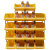汉河HKCC04 零件盒组合式 塑料元件盒物料盒 配件盒 货架组合螺丝盒 蓝色 250*160*115mm