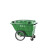 劳保佳 保洁清运车物业环卫手推车环卫垃圾车大号户绿色垃圾桶车 400L 绿色