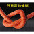 定制适用红色高温风管矽胶管耐300度热风管钢丝管耐高温管软管50 90 100A 桔红色内径(2.8寸)70mm4米