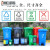 大号平口垃圾分类垃圾袋一次性可降解加大社区物业四色厨余塑料袋 绿色厨余垃圾80*100(50只)