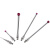 典南 三次元探针三坐标测针红宝石表针1.0/1.5/2.0/3.0机床测针螺纹M3 不锈钢加长杆M3*L10 