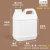 水杉塑料桶方桶2L- 乳白色（经济款） 加厚容器桶 高密封性带盖水桶酒桶  S