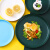 雅空牛排餐盘创意北欧餐具碟子ins风沙拉早餐盘子菜盘家用网红西餐盘 金色西餐餐具刀叉勺3件套