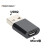 丰应子  USB2.0公转母micro usb mini5p迷你梯形口转接头集合 23-ABS壳黑色USB公转micro母头