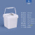 2L白色塑料桶方形带盖加厚正方形便携小水桶2升桶 10L白色 长方形