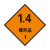 稳斯坦 WST4017 货车运输危险品标识牌 铝板警示货物化学有毒液体有害气体标识贴 1.4爆炸品1类