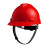安全帽工地施工建筑工程领导加厚印字ABS劳保夏季透气头盔国标 V型普通abs:红色