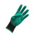 海斯迪克 乳胶发泡手套 防滑劳保尼龙浸胶浸塑涂掌塑胶手套HKsq-484 绿色6双 