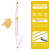 日本ZEBRA斑马牌荧光笔双头马克笔wkt7记号笔学生用记号笔淡柔47全套一双头系单色划线标记号 MGO-金色/单支