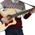 莫森MS-201吉他架 立式折叠加厚金属琴架 乐器通用吉他 吉他纯棉背带 黑白款