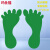 玛仕福 脚印地贴绿色（1对） 幼儿园学校防水耐磨脚丫贴纸12*24cm
