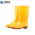 沸耐笙 FNS-24286 牛筋底黄色水靴劳保PVC水鞋 中筒黄色【无棉】40 1双
