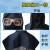 防尘一体全脸防打药一体全脸灰尘面具防护一体头罩防护面罩帽面罩 黑白格子