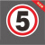 道闸杆反光标牌安全警示牌标志停车场指示牌出标识牌 限速5公里 60x60cm