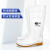朗莱斯特工业水鞋 PVC耐酸碱劳保高筒雨靴LL-1-01 37码 白色 1双