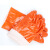 君御 7909耐油防滑防水加绒加厚挖藕水产渔具卖鱼劳保冬季绒布衬里止滑手套 橙色 