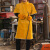中固牛皮电焊服焊工防烫阻燃耐高温皮衣氩弧焊焊接 桔色短款低领短袖85CM XL