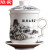德国进口品质青花瓷茶杯陶瓷过滤带盖内胆茶水分离会议办公室大水杯个人泡茶杯的 浅灰色 三十八 200(含)-400(含)