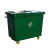 环卫垃圾桶660升L大号加厚铁质保洁清运手推车铁皮垃圾箱 660L 带盖带轮 1.5厚