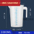 量杯带刻度量筒奶茶烘焙专用塑料测量桶厨房量筒1-2-3500ml 2000ml蓝色刻度