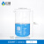 江玻 烧杯实验器材生物化学实验室中性耐高温带刻度高硼硅玻璃量杯水杯大烧杯 低型烧杯3000ml 