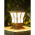 定制太阳能围墙柱头庭院墙头灯柱子室外防水别墅花园灯大门景观装饰灯 接电款 古铜色18cm(+LED光源)