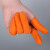 双安 铭驰一次性麻点手指套防滑防割保护橡胶麻点乳胶指套 橙色（100只/包） 橙色 29#