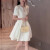 路蒙卡帝（REMCAOTI）季新款法式气质名媛白色连衣裙设计感职业通勤显瘦字裙子 白色 S