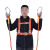 安全带工地施工保险带高空作业安全带全身五点式攀岩安全带安全绳 橘色单小钩2米带绑腿