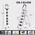 奥鼎梯子家用折叠梯加厚人字梯楼梯伸缩多功能工程梯合金室内便携 黑色四步