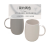 全季新款定制陶瓷马克杯女男咖啡杯水杯简约纯色圆润430ML装 浅灰色+白色各一只