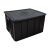 沃嘉促销周转箱黑色塑料静电胶框箱物料盒托盘带盖分格隔板刀卡 3号350*265*125防静电箱
