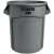 Rubbermaid分类垃圾桶乐柏美室外大号商用厨房干湿带盖圆形大容量定制 灰色 76L储物桶