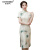 欧迪鸟（ODYBIRD）中国风旗袍2023夏季新款日常改良印花修身显瘦淡雅复古立领连衣裙 2XL