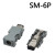 伺服驱动编码器插头SM-6E 伺服器6芯插头 台达CN3接头 50芯镀金连接器
