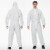 白色连体带帽透气防护服喷漆打农药实验室防尘工业安全服 白色防护服1件(不含其他) M