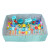 麦乐宝沙子玩具沙室内儿童沙滩彩石子套装决明子长方形仿瓷沙围栏池家用 120蓝长池+垫子（送收纳袋）