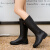 雨鞋女款2023新款高筒工作雨靴防水防滑胶鞋长筒时尚加厚女式水鞋 黑色 40