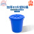 RODMAN洛民 大号加厚塑料桶圆桶食品级 65升蓝色蓄水桶储水桶胶桶工业级酒店厨房大容量收纳桶	