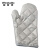 稳斯坦 WF068 纯色涂银微波炉隔热手套 加厚耐高温烤箱防烫手套 (单只)长银手套