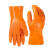 定制适用于橡胶止滑劳保手套加厚浸塑杀鱼胶皮颗粒防水防滑工作耐 金来牌橘色止滑手套(10双) XL